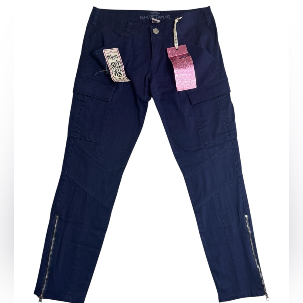 Almost Famous‎ Cargo Skinny Pants | Juniors 11 | Navy Blue | NWT